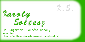 karoly soltesz business card